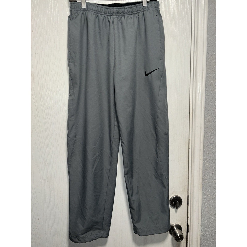 Nike Dri-Fit Grey Drawstring Athletic Gym Sports Jogger Sweatpants Mens Medium